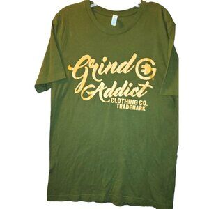 Grind Addict Clothing Co. Army Green Unisex Large T-Shirt
